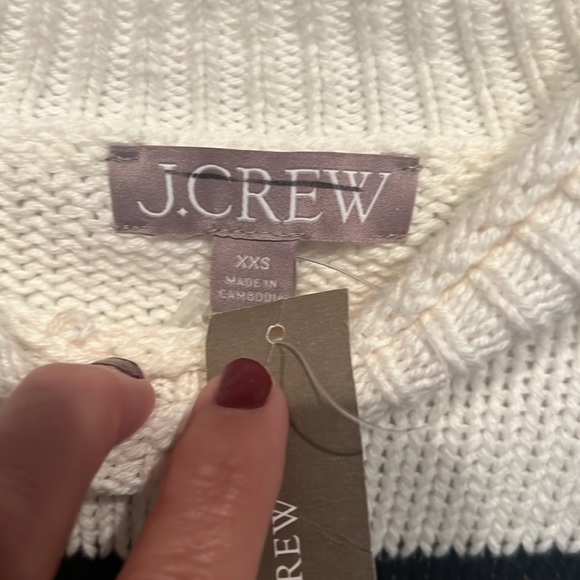NWT J Crew Rollneck Sweater in Stripe. - Picture 4 of 4